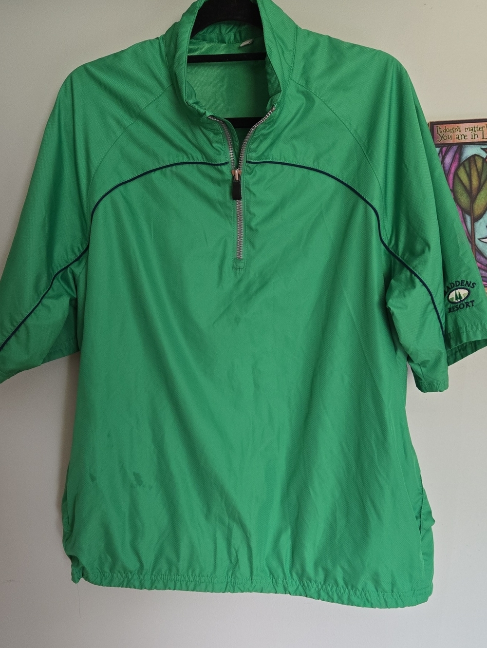 Gear For Sports Bright Green Lightweight Golf Pullover Quarter Zip Wind/rain